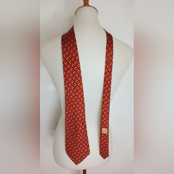 VINTAGE HERMES 296 MA SILK TIE - Picture 4 of 6
